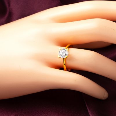 Solitaire 22 Carats Or Bague - 22K - 3.51g - EZ Gold