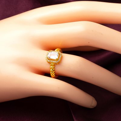 22K Baguette with Stones Gold Ring - 22K - 3.17g - EZ Gold