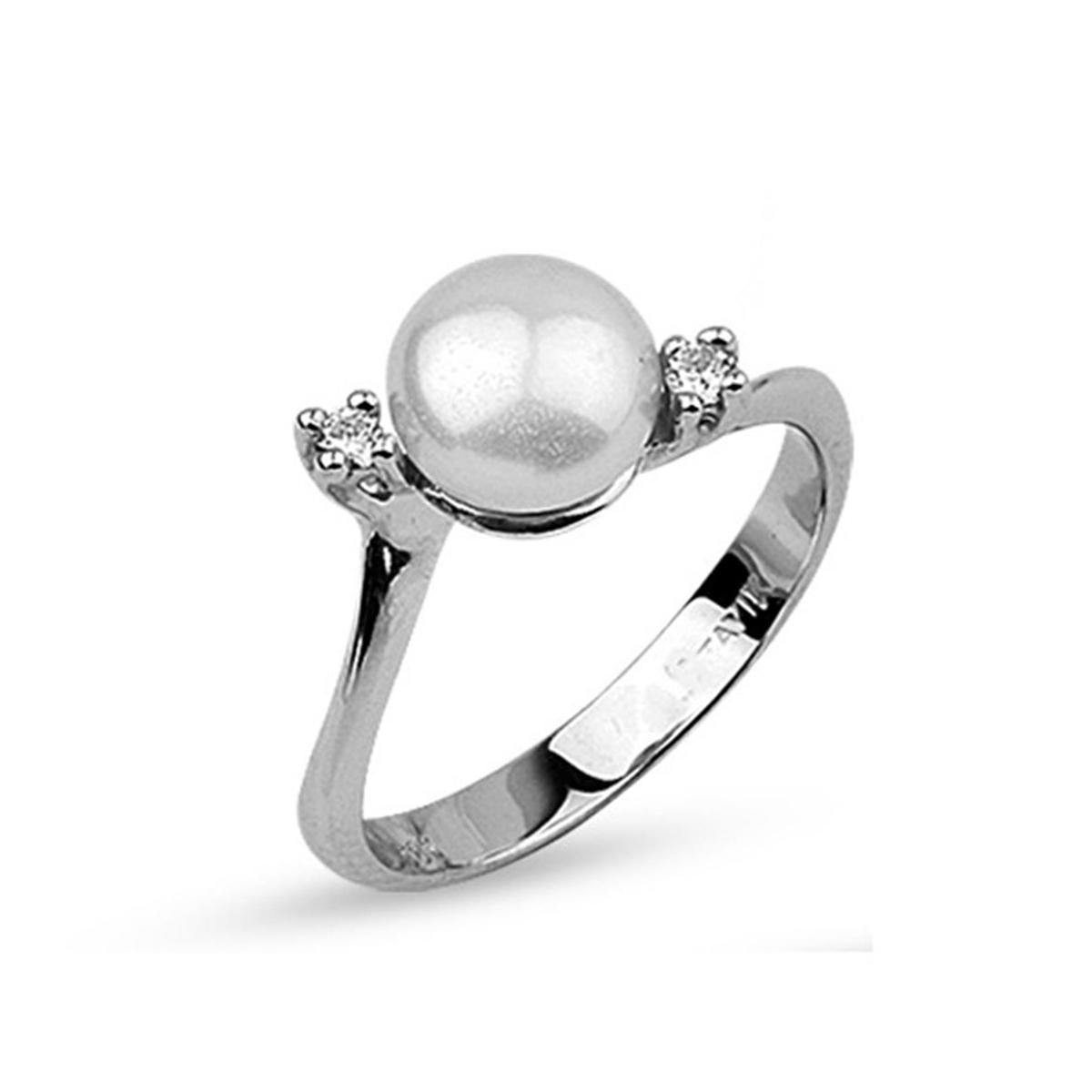 Piu Solitairelı de Perles Or Bague