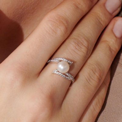 Isabella 14 Carats Or avec Perles Bague - 14K - 2.15g - EZ Gold