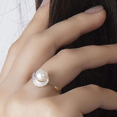 Aosta with Pearls Gold Ring - 14K - 2.85g - EZ Gold