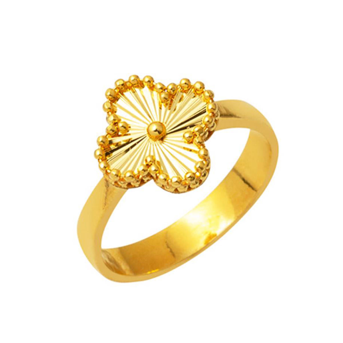 Trèfle 22 Carats Or Bague