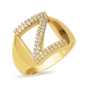 Z Lettrei 14 Carats Or Bague