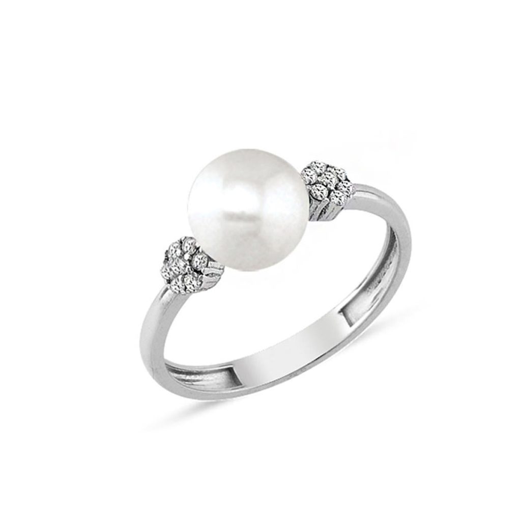 Massima Pearl White Gold Ring