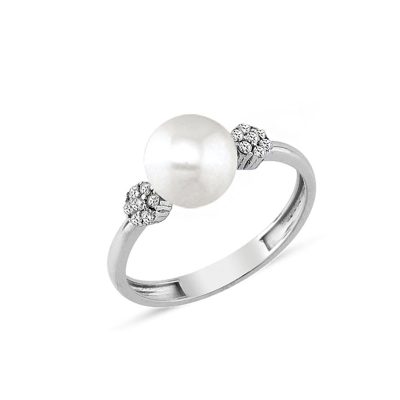 Massima with Pearls White Gold Ring