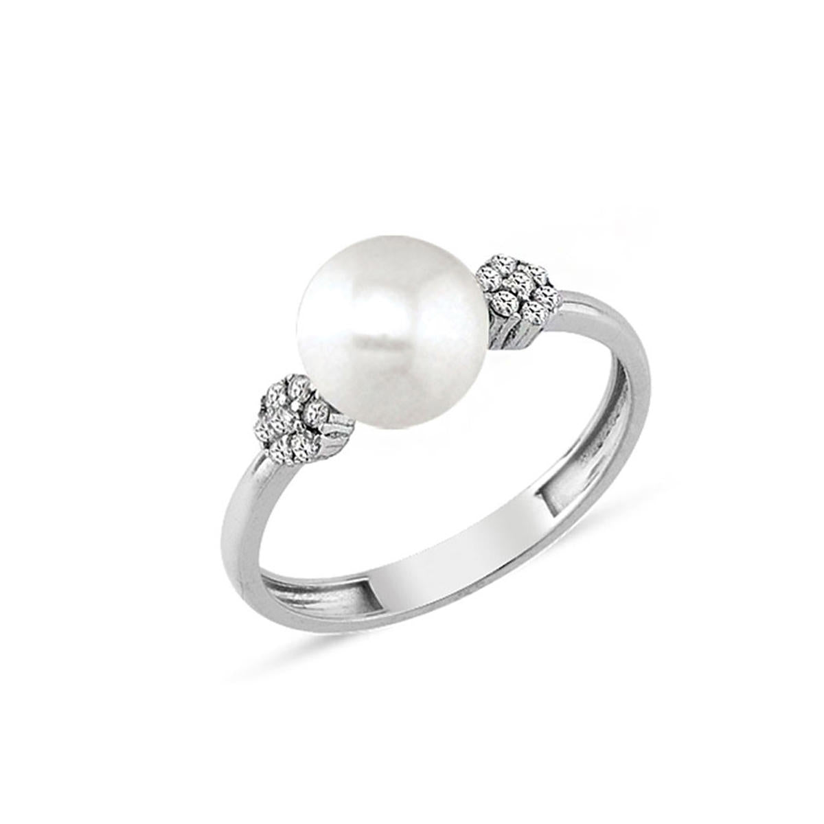 Massima Pearl White Gold Ring