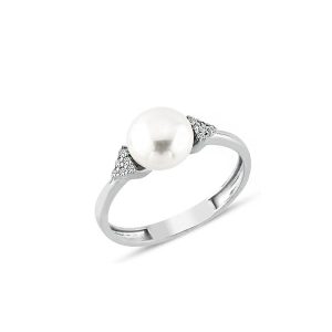 Inera Pearl White Gold Ring