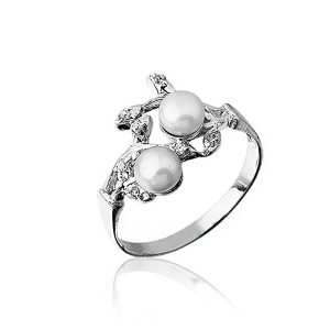 Terra Pearl White Gold Ring