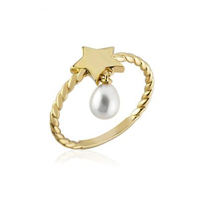 Stella Mia with Pearls Gold Ring
