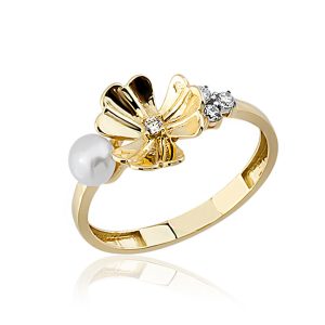 Ponte de Perles Or Bague