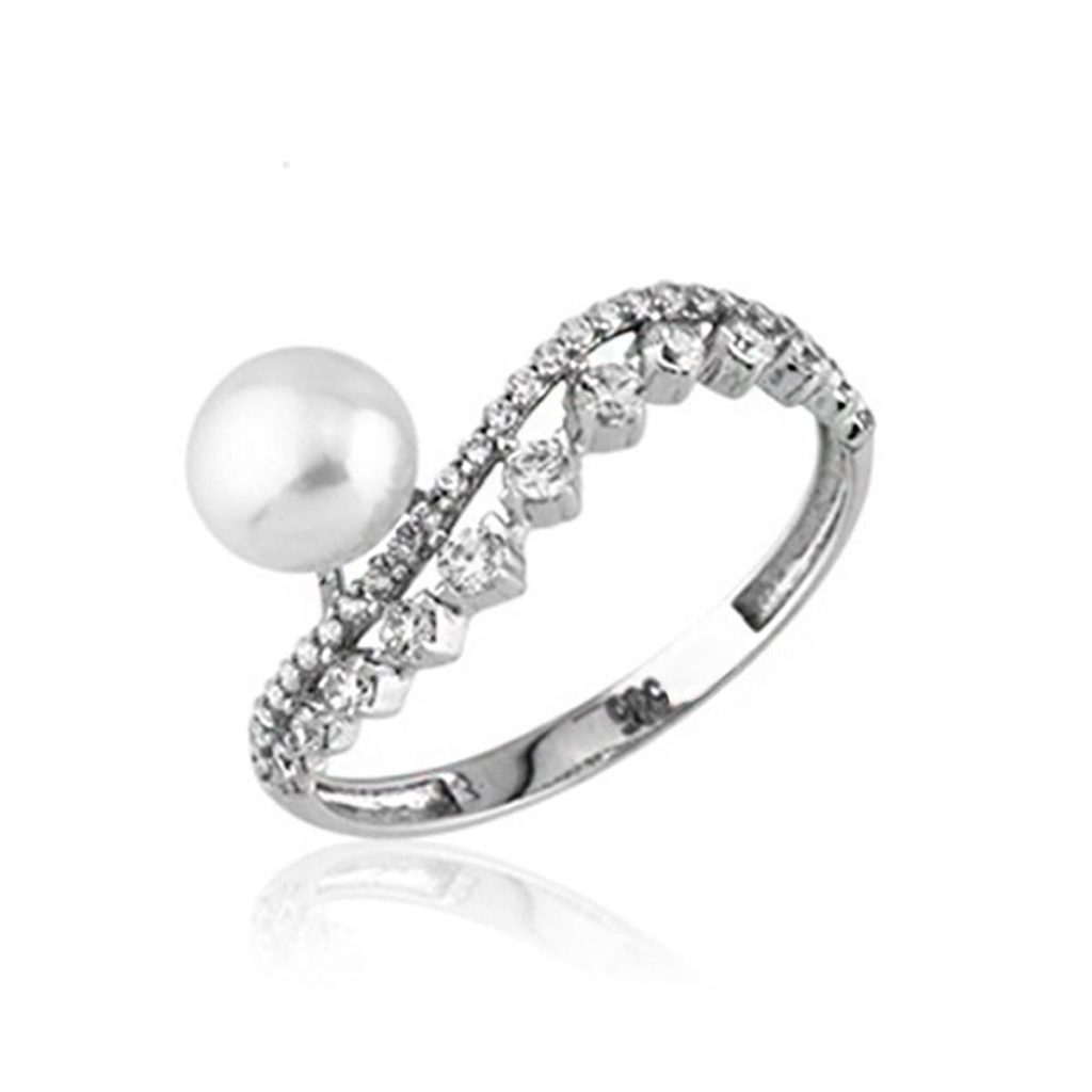 Pietra Pearl White Gold Ring