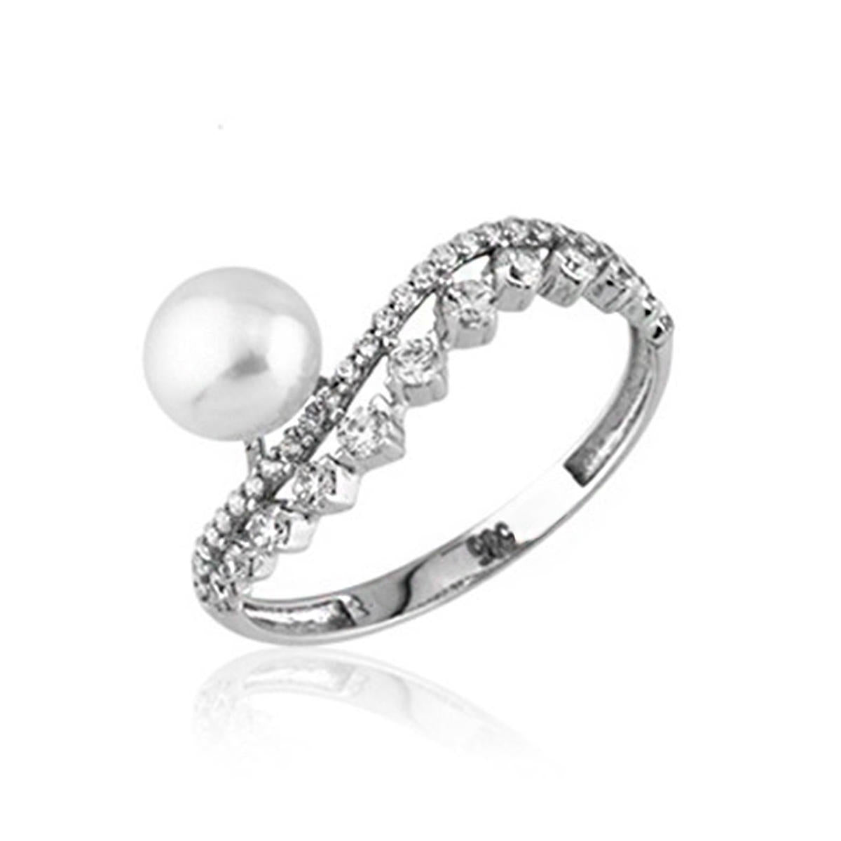 Pietra Pearl White Gold Ring