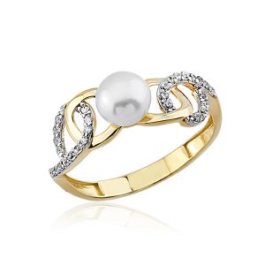 Nuova Pearl Gold Ring
