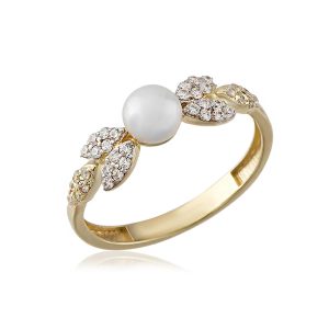 Nea Pearl Gold Ring