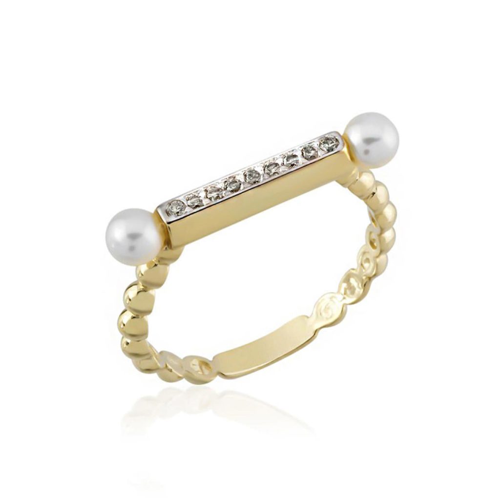 Gratia de Perles Or Bague