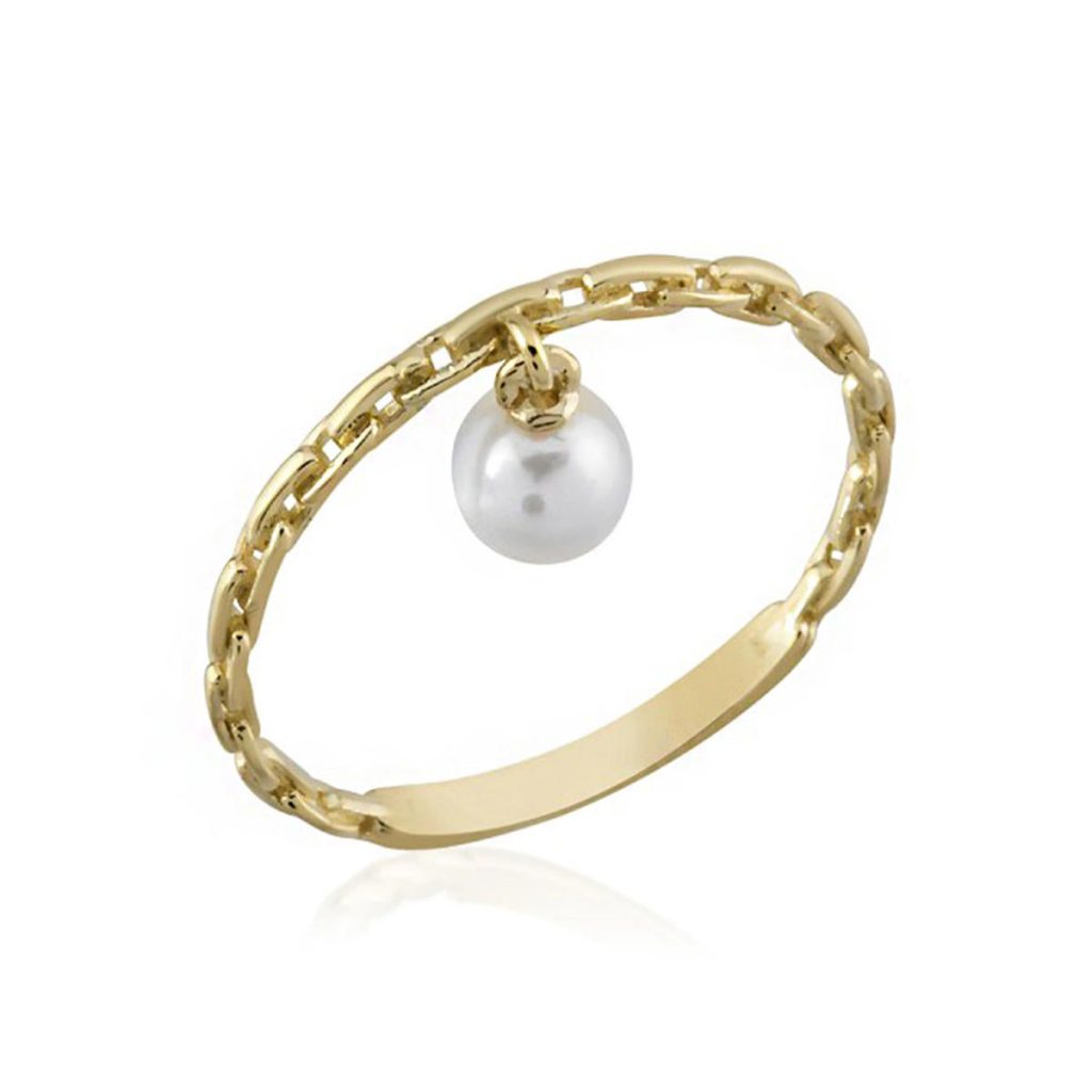 Ginata Sarkaç Pearl Gold Ring