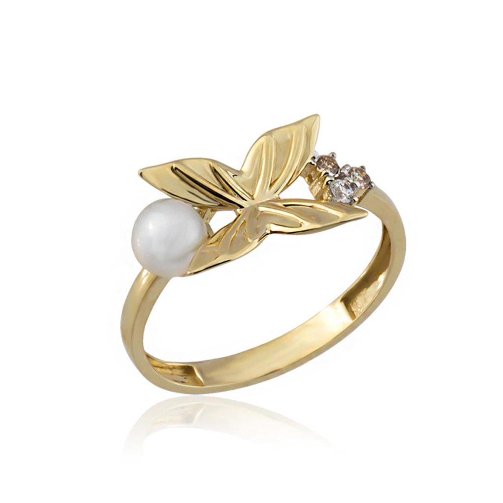 Florina Pearl Gold Ring