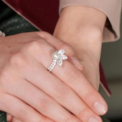 Fiore İncili Altın Yüzük - 14K - 3g - EZ Gold