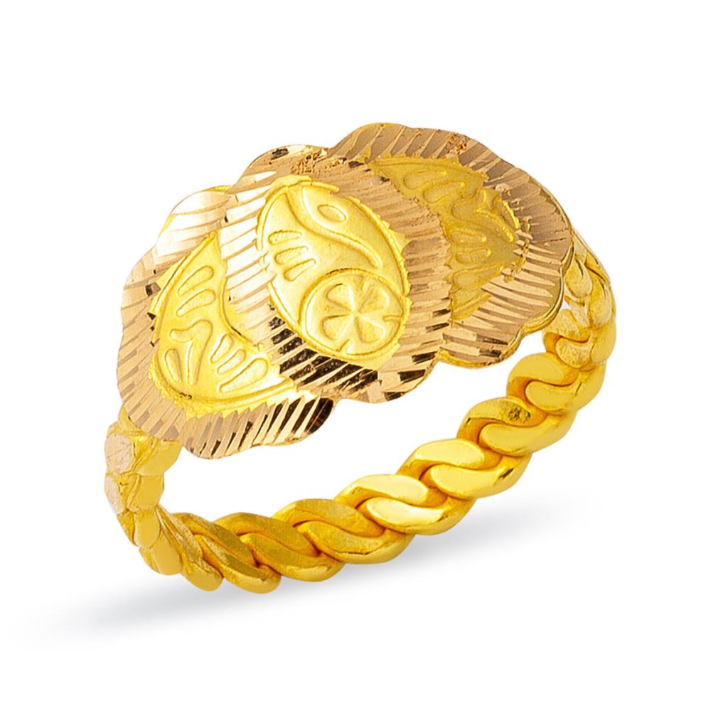 Erzurum Torsadée 22 Carats Or Bague