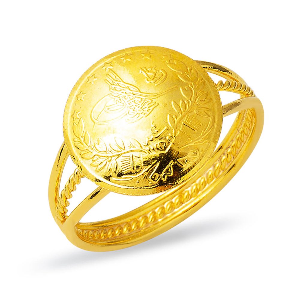 Quarter Reşatlı 22 Karat Gold Ring
