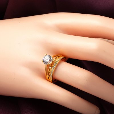 Sonsuzluk 22 Carats Solitaire Or Bague - 22K - 3.75g - EZ Gold