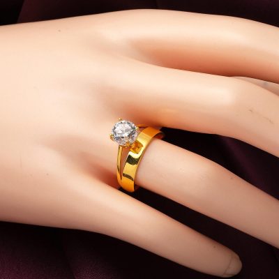 Duru 22 Ayar Tektaş Altın Yüzük - 22K - 2.98g - EZ Gold