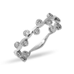 Lierre 14 Carats Blanc Or Bague