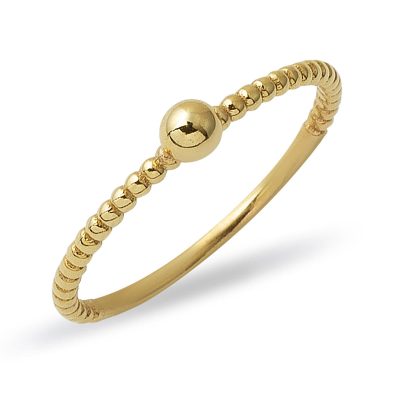 à Boules 14 Carats Serçe Parmak Yüzüğü