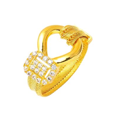 Trabzon Tresse Tresse 22 Carats Or Bague