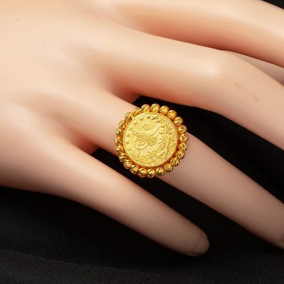 with Monogram 14K Beaded Gold Ring - 14K - 3.75g - EZ Gold