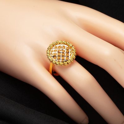 Tree of Life Beaded Gold Ring - 14K - 3.33g - EZ Gold