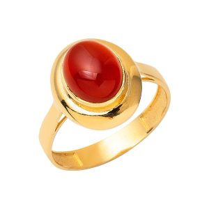 Akik with Stones 14 Karat Gold Ring