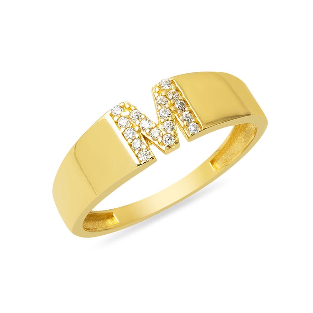 Letter Gold Ring (Tüm Letterler Üretilir)