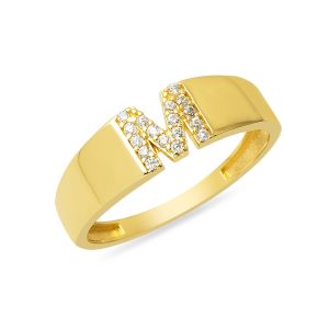 Letter Gold Ring (Tüm Letterler Üretilir)