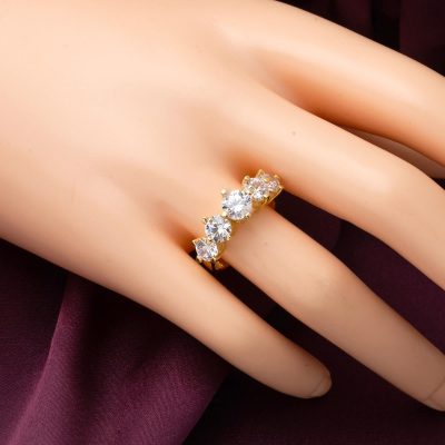 Spica 14 Ayar Beştaş Altın Yüzük - 14K - 2.75g - EZ Gold