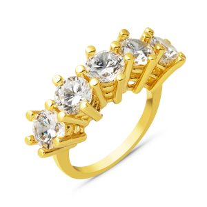 Gölge 14 Karat Gold Five-Stone Ring