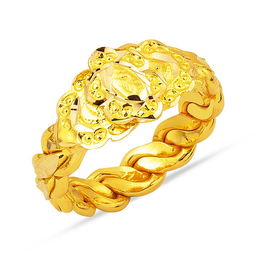 Adana Twisted 22 Karat Gold Ring