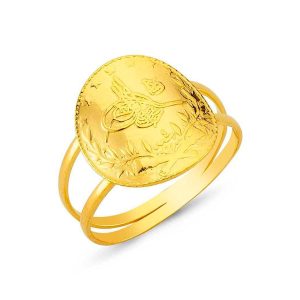 Quarter Reşatlı 22 Karat Gold Ring