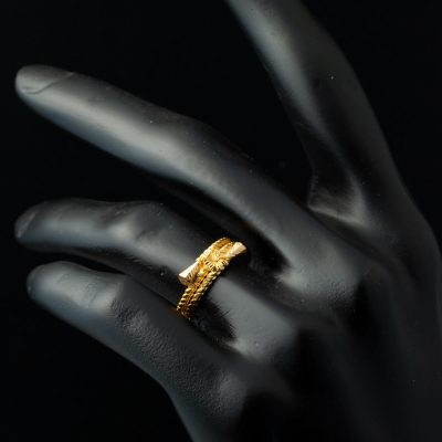 Pervane 22K Twisted Gold Ring - 22K - 4.28g - EZ Gold