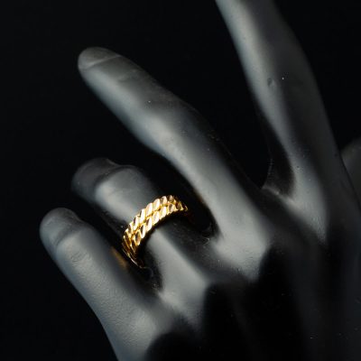 Twisted 2 Rows 22K Gold Ring - 22K - 6.02g - EZ Gold