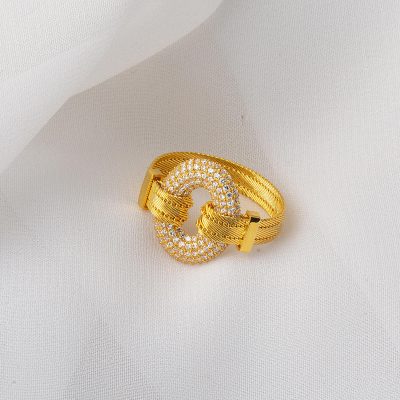 Oval Créole Maille Trabzon Or Bague - 14K - 4.05g - EZ Gold