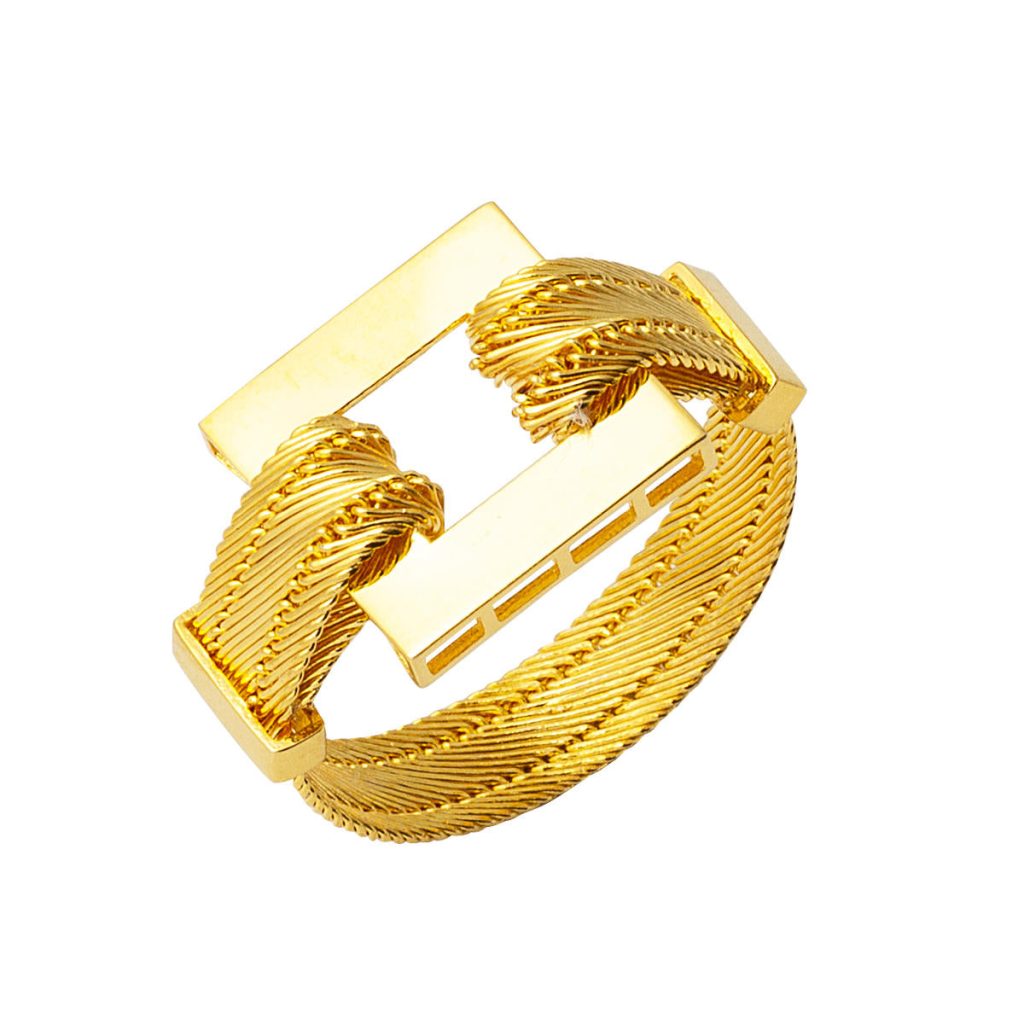 sans Pierre avec Fermoir Or Trabzon Tresse Bague