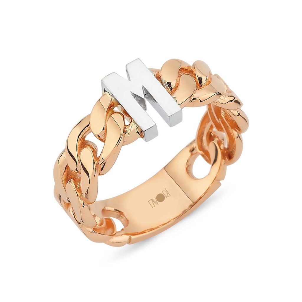 Lettre Rose Or Bague (Bütün Lettreler Üretilir)