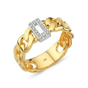 Letter Gold Ring (Bütün Letterler Üretilir)