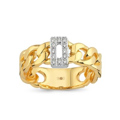 Harf Altın Yüzük (Bütün Harfler Üretilir) - 14K - 4.5g - EZ Gold