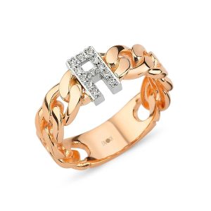 Lettre Rose Or Bague (Bütün Lettreler Üretilir)