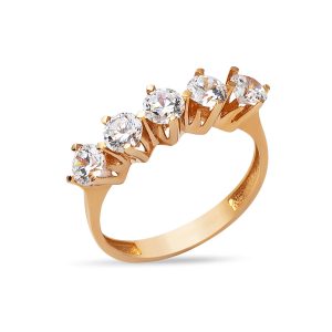 Five-Stone 14 Karat Rose Gold Ring