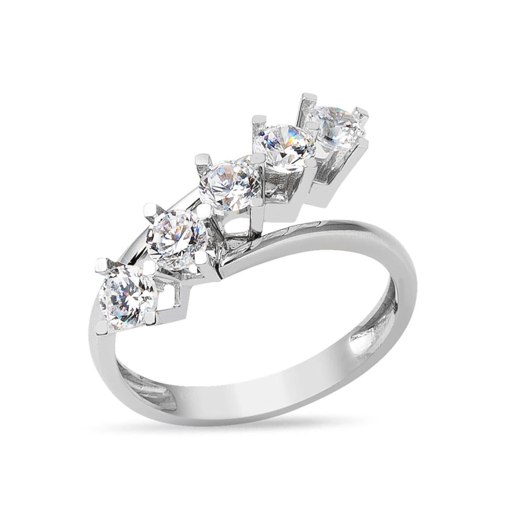 Five-Stone 14 Karat Fantezi Gold Ring