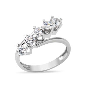 Cinq Pierres 14 Carats Fantezi Or Bague