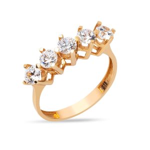 Five-Stone 14 Karat Rose Gold Ring